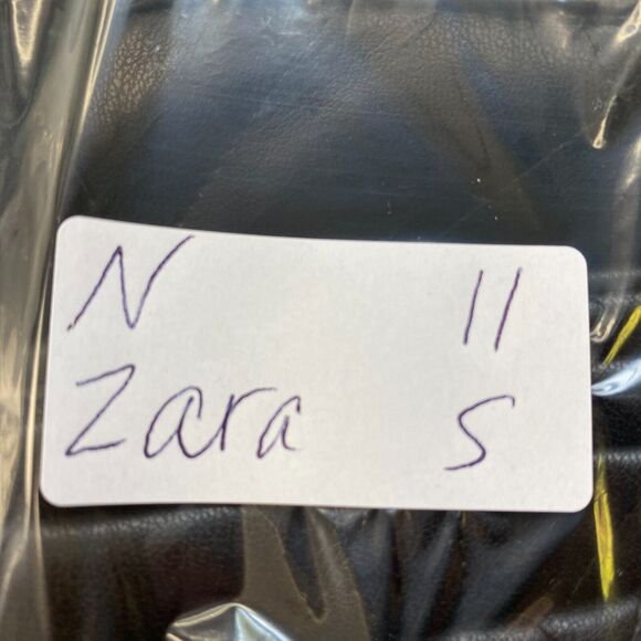 Zara Faux Leather Mini Skirt Women Small Black Quilted A Line Retro Y2K Pleather - Picture 12 of 12